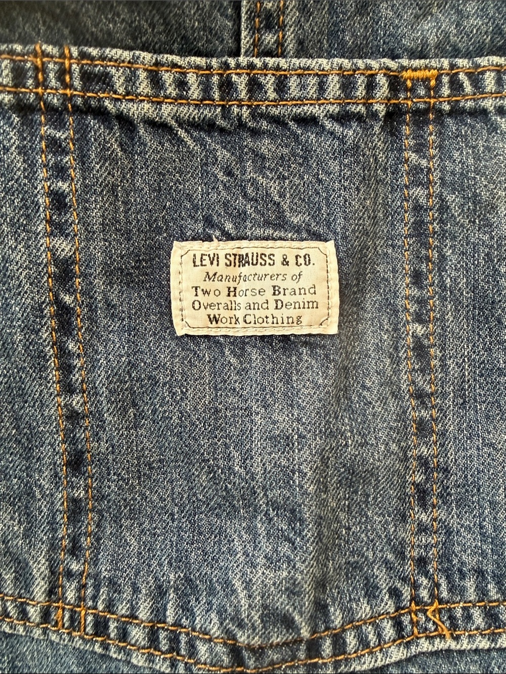 Levi's Blue Denim Short Overalls - Picture 4 of 4